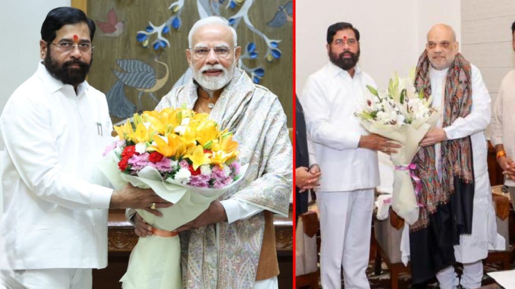 Eknath shinde meets modi and shah in delhi