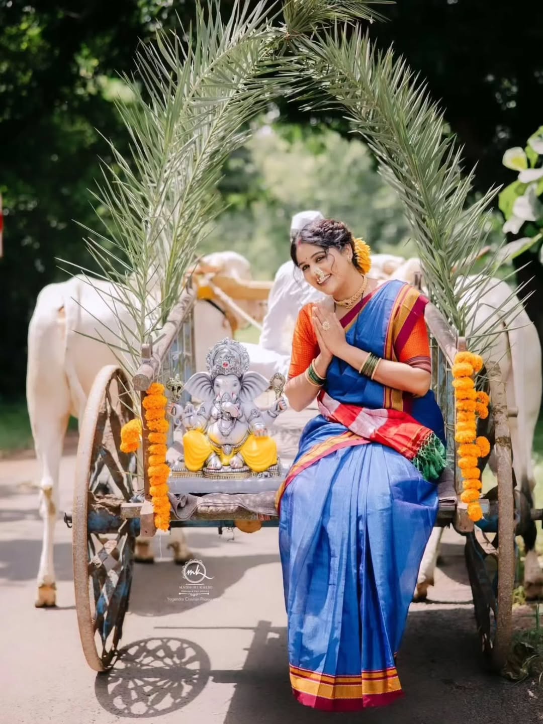 Ganesh Chaturthi 2025 marathi actress home ganpati photos