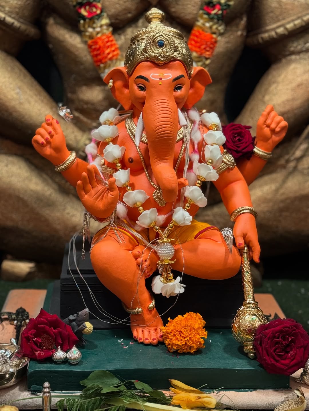 Ganesh Chaturthi 2025 marathi actress home ganpati photos