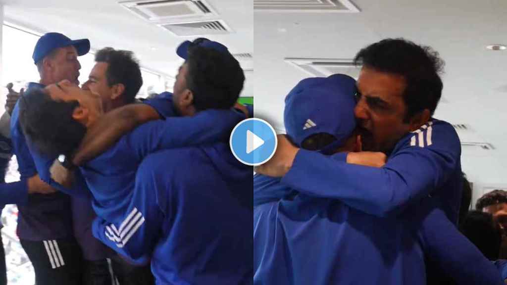 Gautam Gambhir Bold Celebration in Dressing Room With Coaching Staff Video Viral