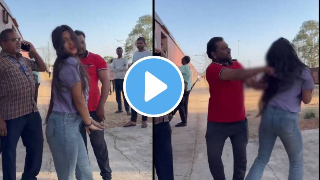 Girl Making Reel railway station shocking video