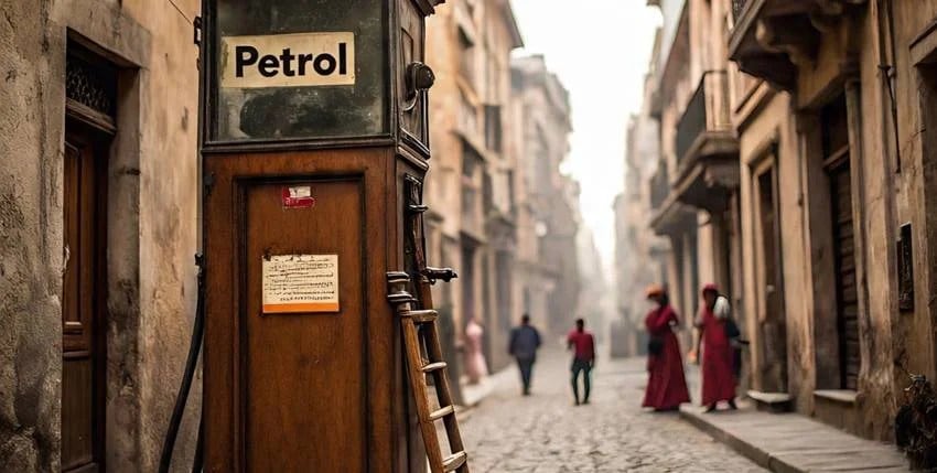 india first petrol pump and what was the price then