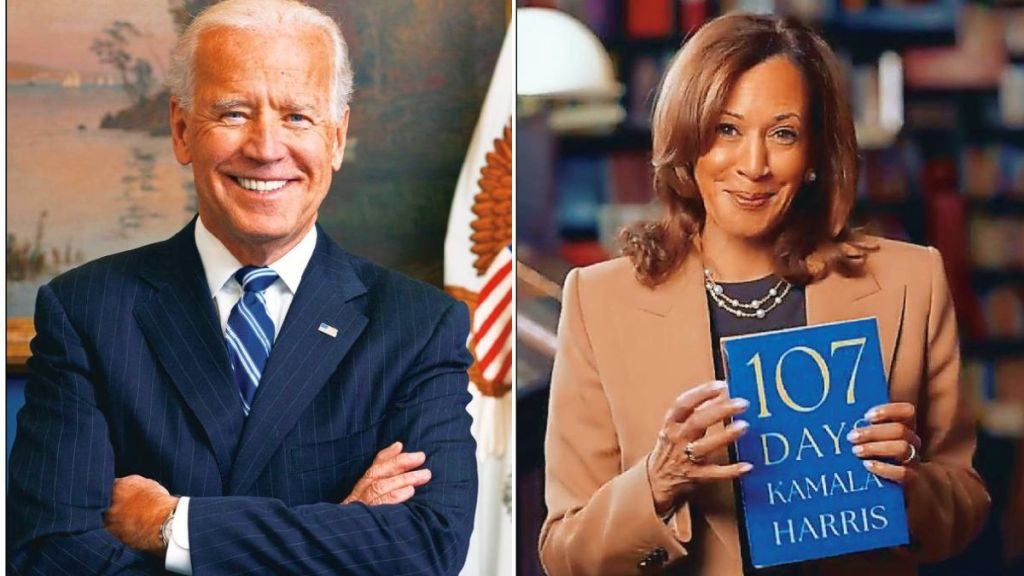 joe biden and kamala harris release political memoirs amid trump challenge  Kamala Harris 107 Days book
