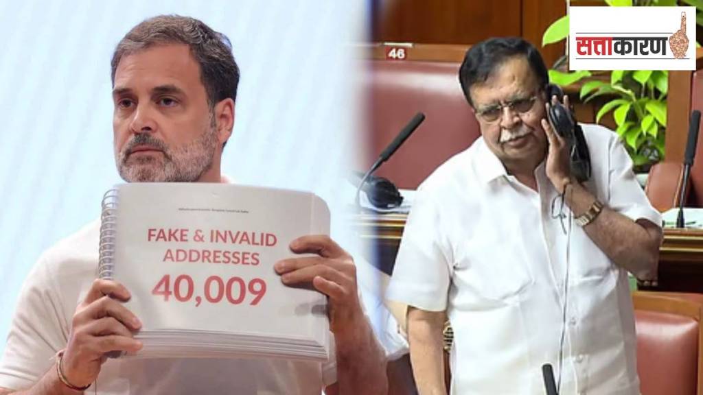 काँग्रेसचे ज्येष्ठ खासदार राहुल गांधी व कर्नाटकमधील काँग्रेसचे माजी मंत्री के. एन राजन्ना (छायाचित्र लोकसत्ता ग्राफिक्स टीम)