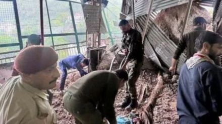 Landslide at Vaishno Devi kills six pilgrims as heavy rain lashes Jammu and Kashmir rescue operations underway
