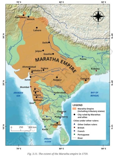 The controversial map in NCERT’s Class 8 text book. X/@crsinghbhati