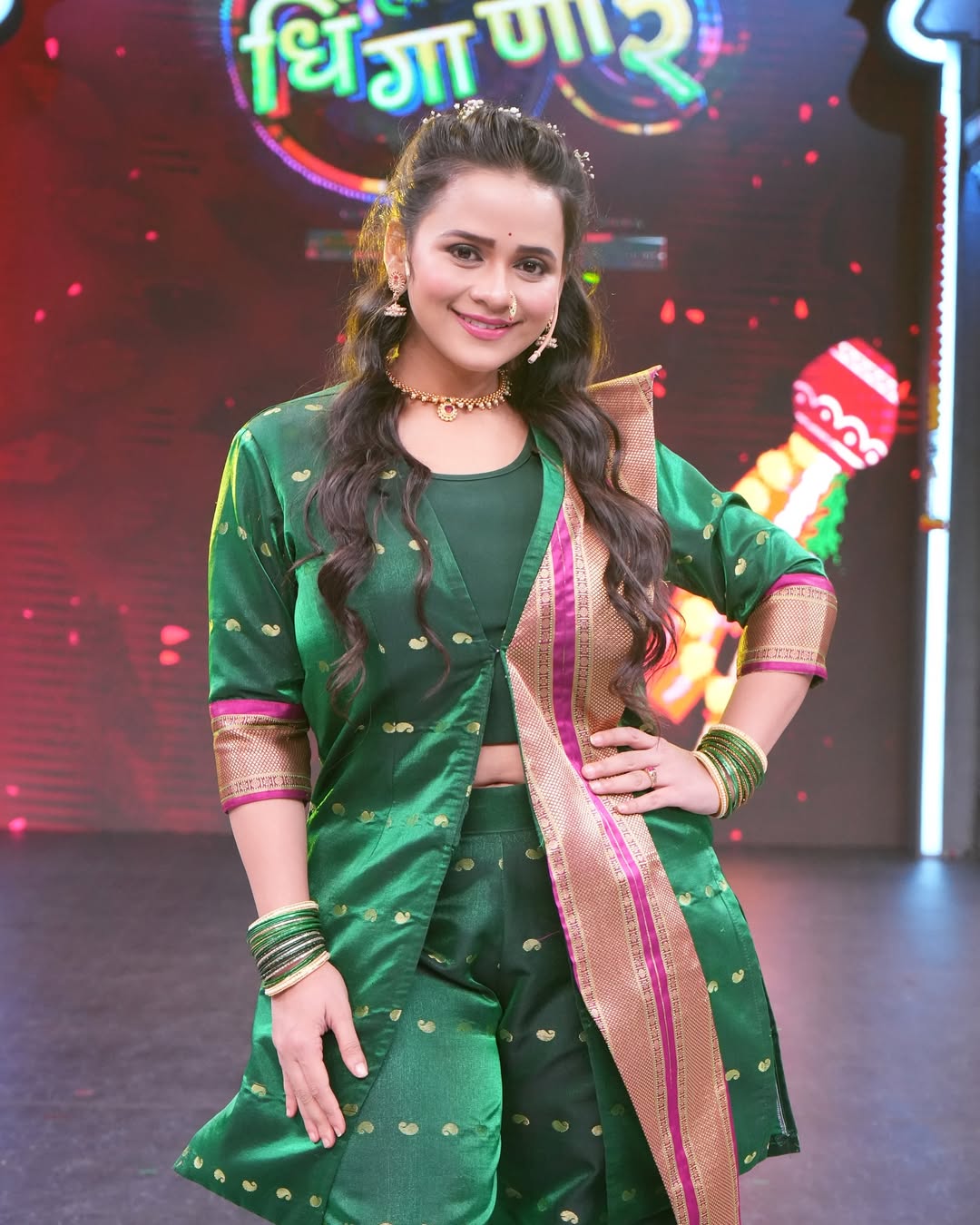 Madhura Joshi Green Paithani Saree
