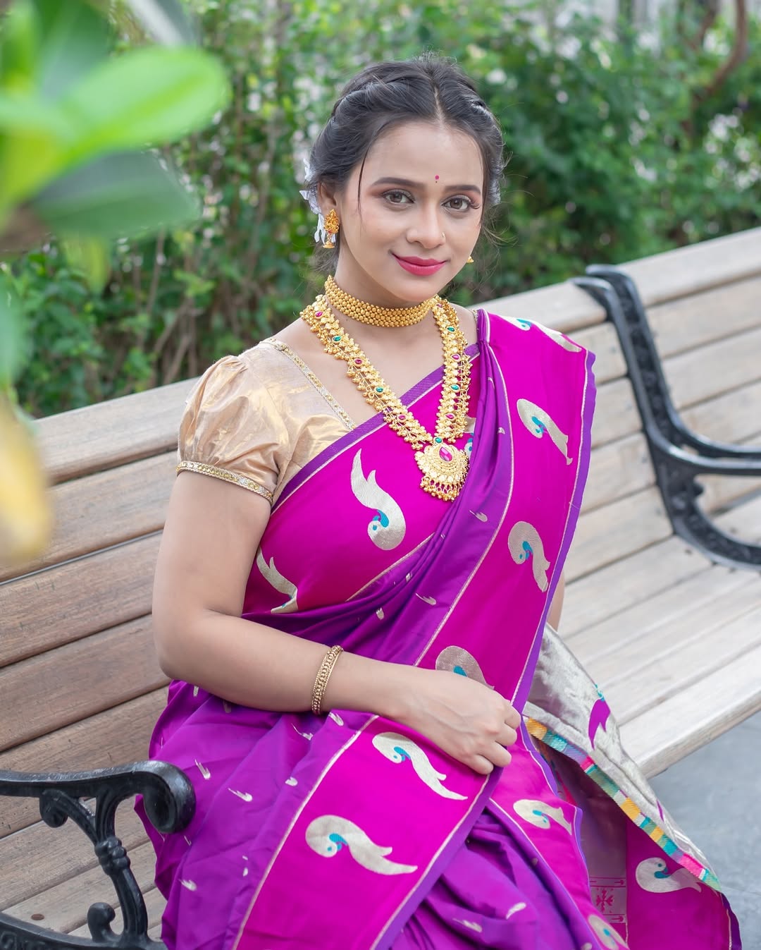 Madhura Joshi Green Paithani Saree