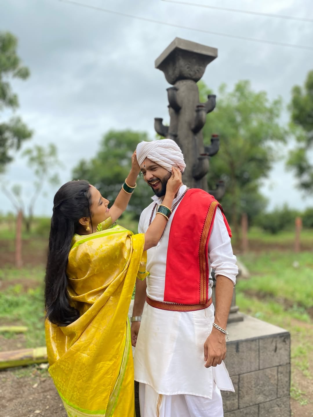 Marathi actress Kanchi Shinde shared new photos with co star Nishant Pawar indrayani serial colors marathi