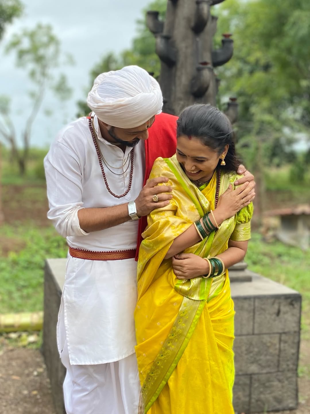 Marathi actress Kanchi Shinde shared new photos with co star Nishant Pawar indrayani serial colors marathi