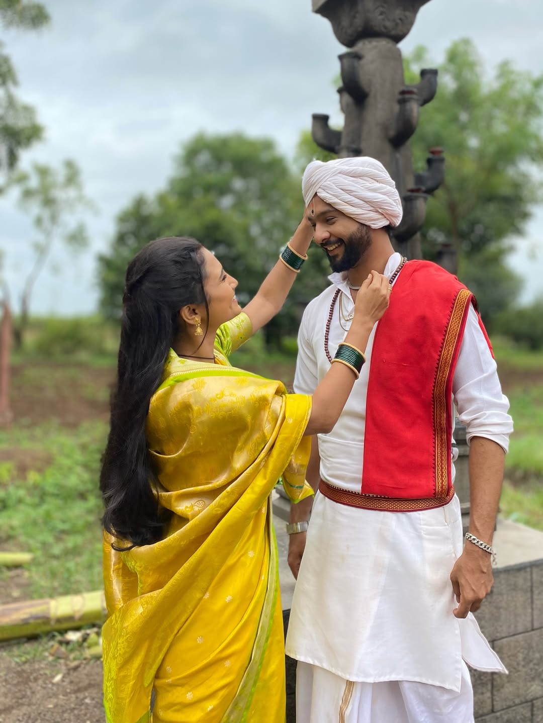 Marathi actress Kanchi Shinde shared new photos with co star Nishant Pawar indrayani serial colors marathi
