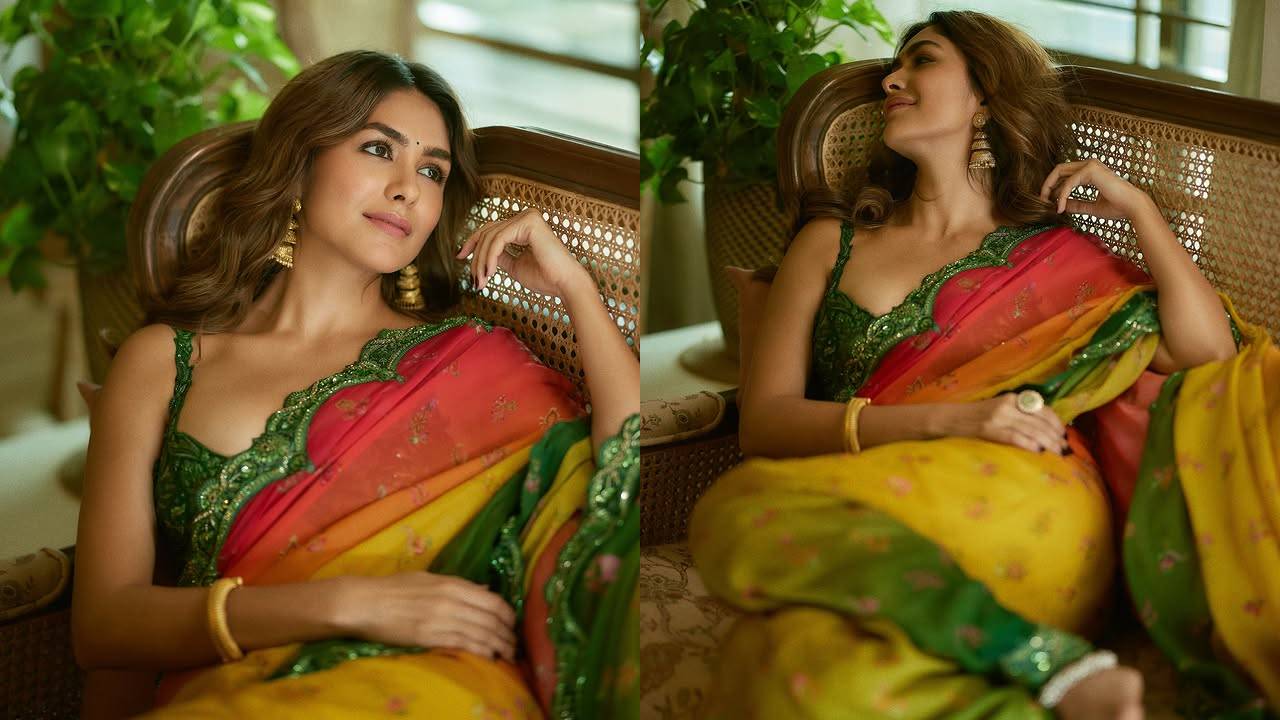 Mrunal thakur ganeshotsav saree look 2025