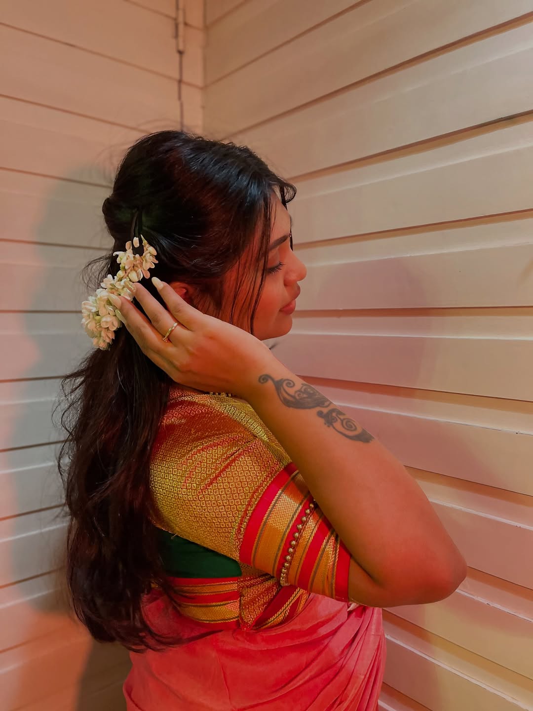 Mrunmayee Kadam Pink Irkal Saree Look