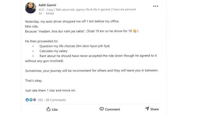 Mumbai Rikshaw Driver Viral Post
