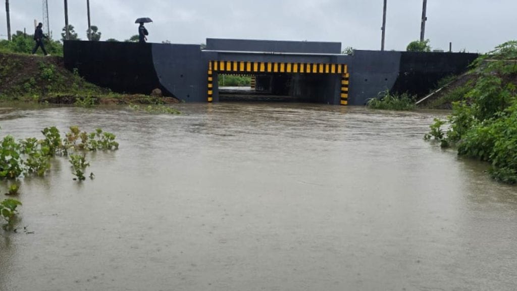 Heavy rain in Palghar disrupts life Navli underpass turns into drain due to waterlogging