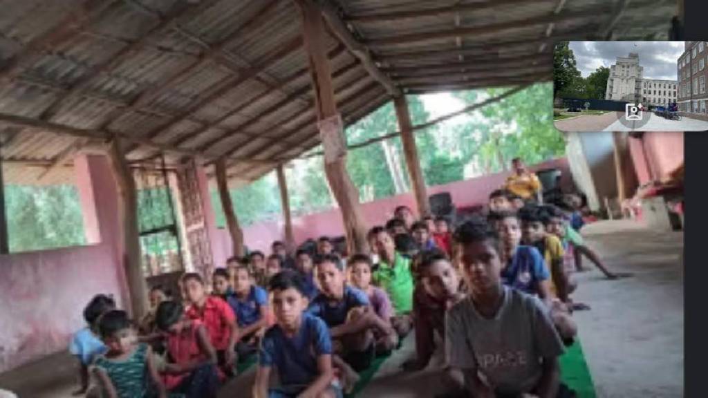 tudents of mohgaons gondi school enjoyed online London tour