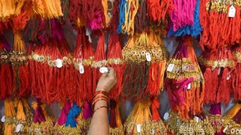 Kolhapur markets are filled with various rakhis