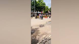 palghar city main traffic road being dug up to install cables