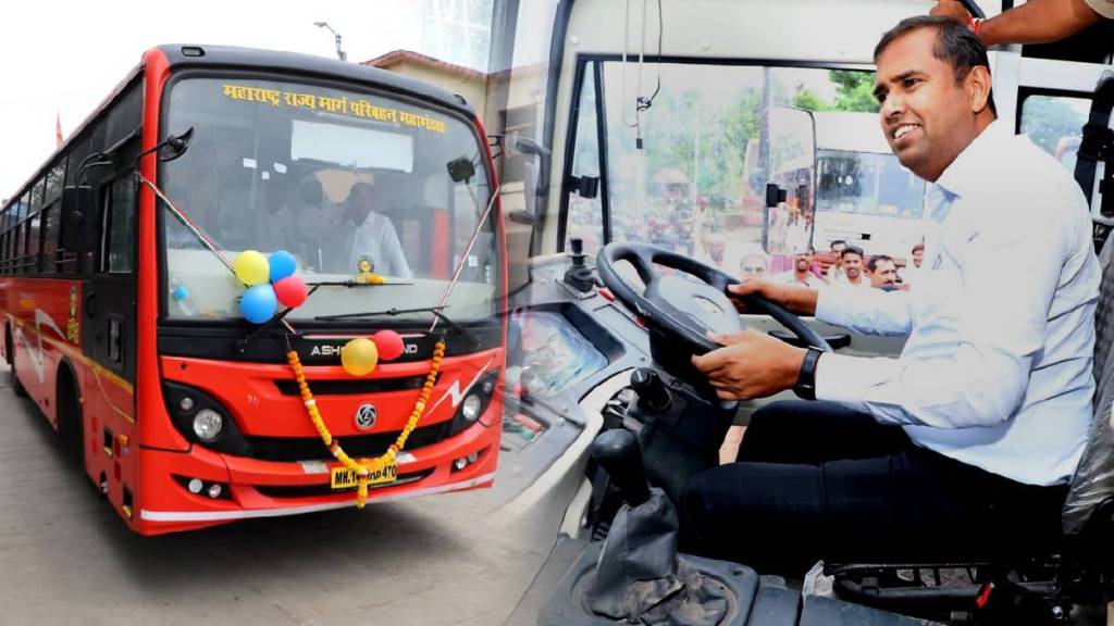 bjp mla mangesh Chavan surprised all by driving ST bus in Chalisgaon
