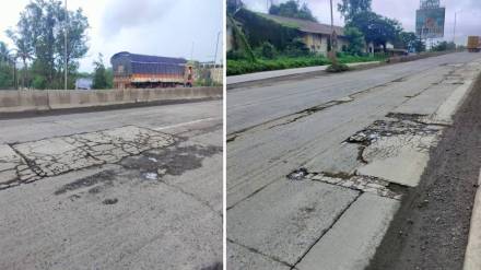 National Highways Authority of India, Mumbai-Ahmedabad National Highway , concreting project issues,