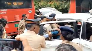 woman died on the spot after accident being crushed between bus and motorbike near sahyadri guest house