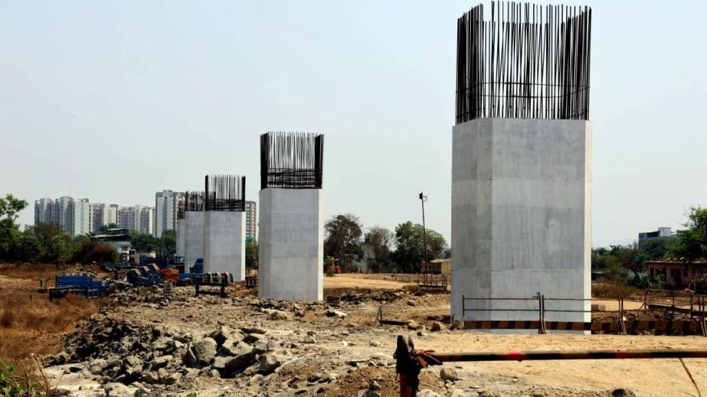 Underground and elevated works are in progress on the bullet train Mumbai ahmedabad route