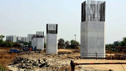 Underground and elevated works are in progress on the bullet train Mumbai ahmedabad route