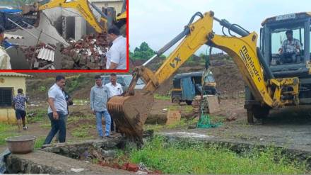 illegal construction Kalyan, Dombivli unauthorized buildings, Indiranagar Titwala chawls demolition, land mafia crackdown, Kalyan Dombivli municipal action,