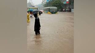 heavy rain flood Vasai Virar buses stuck in water municipal transport service halted completely