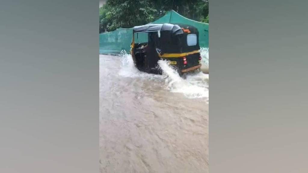 belapur industrial belt adjacent to navi mumbai completely submerged
