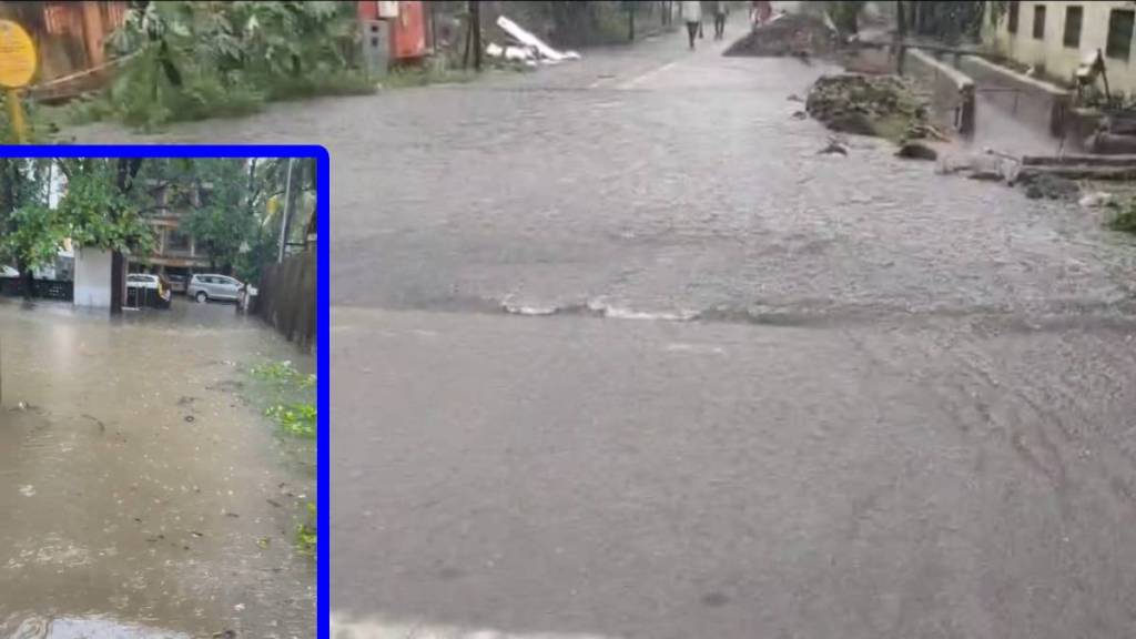 Shrikant Shinde bungalow area, Dombivli MIDC flooding, heavy rainfall Dombivli, flooded roads Dombivli, MIDC waterlogging issues,
