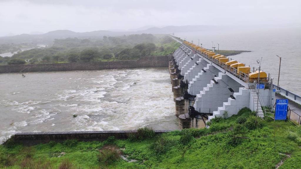continuous rainfall 14 dams in district released 11 dams breached and condition other dams is same