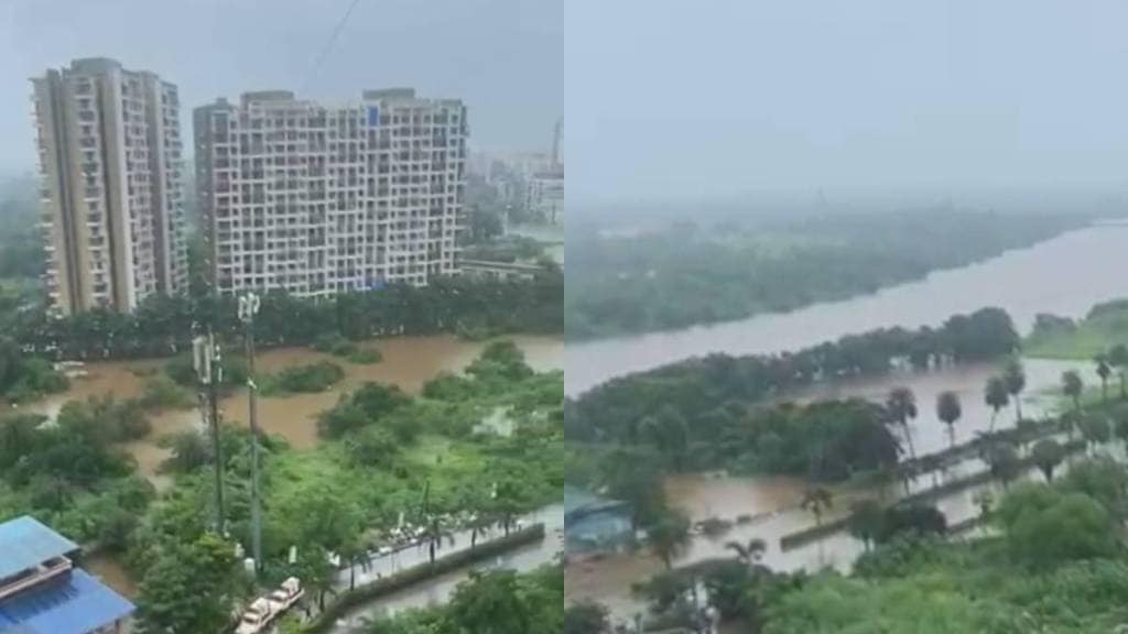 Titwala flooded due to flooding of Kalu River