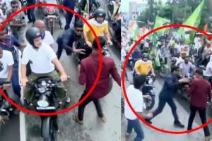 Rahul Gandhi In Bihar security guard slapped