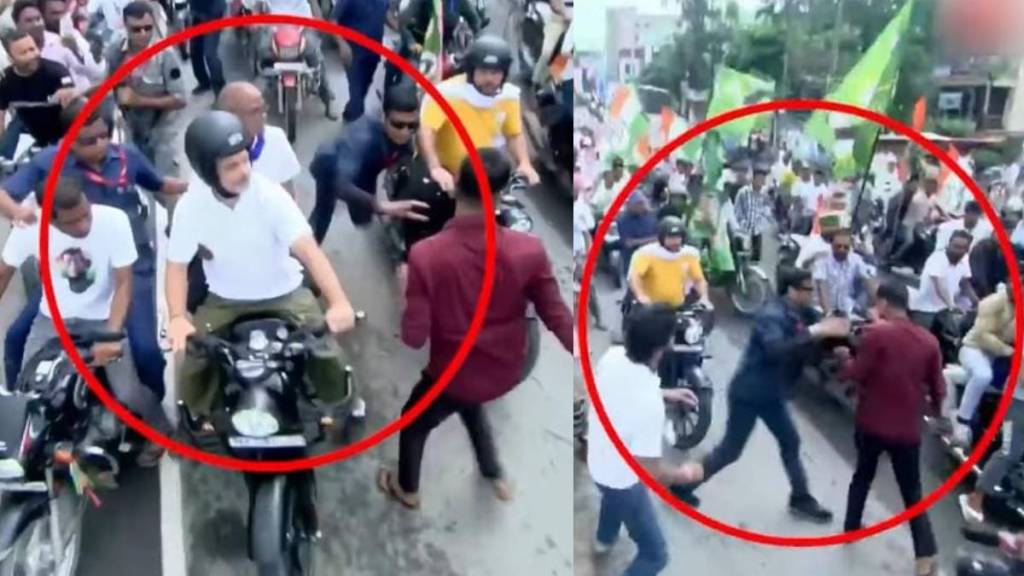 Rahul Gandhi In Bihar security guard slapped