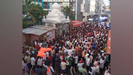 Ganesh Chaturthi celebrations, Ganesh mandals Ahilyanagar, Ganpati immersion procession, eco-friendly Ganesh festival, district Ganesh worship events,