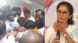 Supriya Sule : सुप्रिया सुळेंच्या गाडीला मराठा आंदोलकांचा घेराव; शरद पवारांच्या विरोधात जोरदार घोषणाबाजी