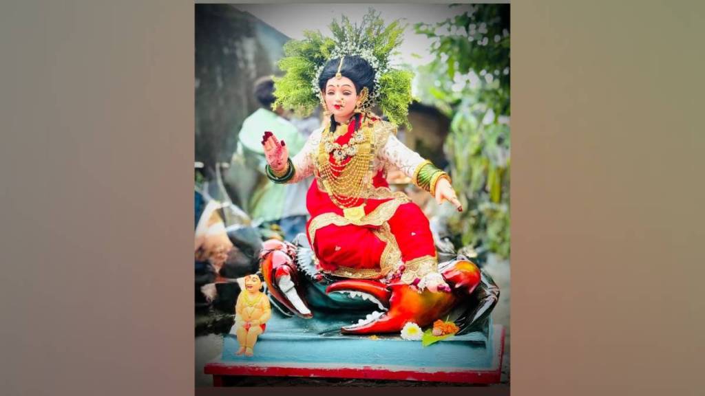 gaurai arrival celebrated in Vasai Virar Bhayandar 1 845 household and 34 public idols installed