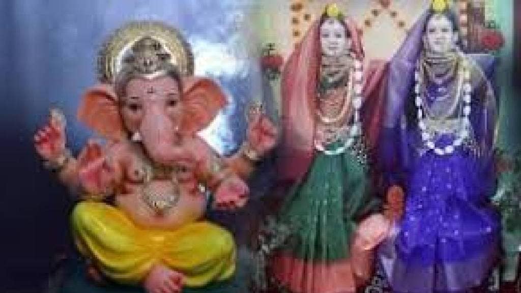 ganesha arrived wednesday gauri followed Sunday bringing special excitement especially among women