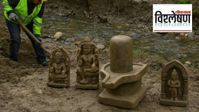 काश्मीरमध्ये सापडल्या १४०० वर्षे प्राचीन हिंदू मूर्ती !