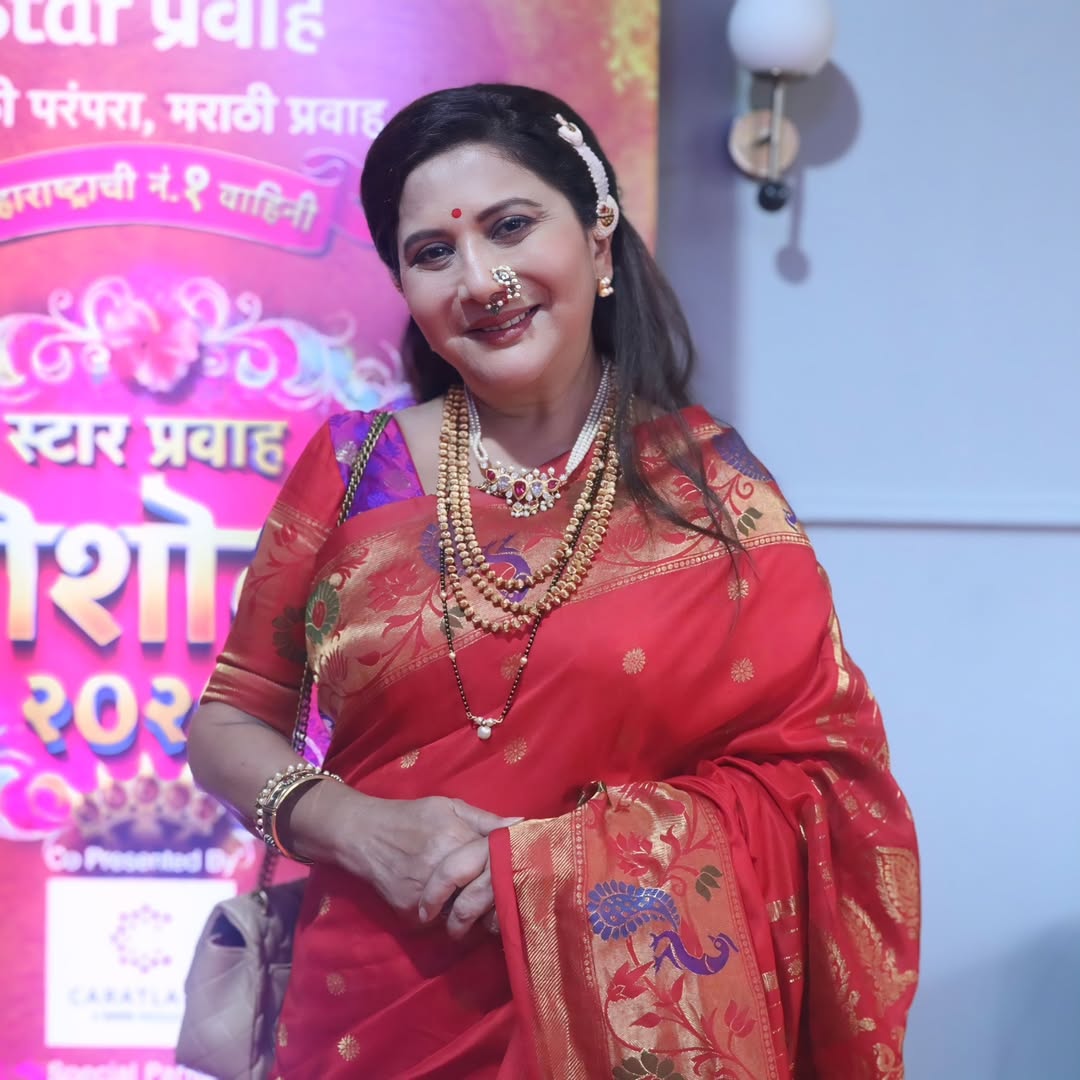 Nivedita Ashok Saraf Paithani Saree Look