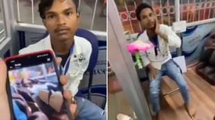 Operator Filming Woman taking Chair Massage video