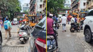 Madan Thackeray Chowk area on Phadke Road in Dombivli closed for Dahi Handi practice
