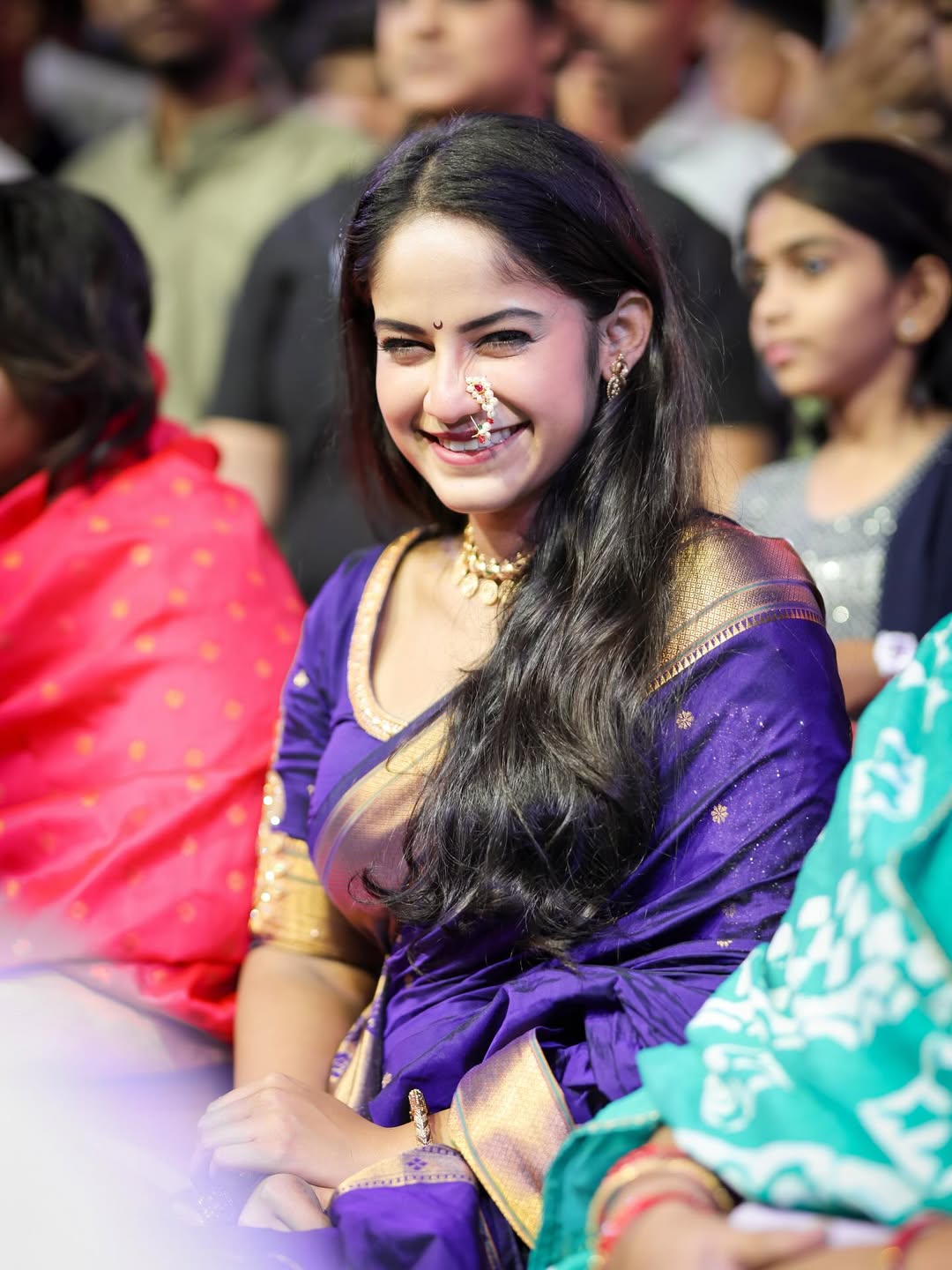 Prapti Redkar Purple Paithani Saree Look
