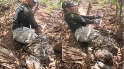 महाकाय अजगराने व्यक्तीला विळख्यात घट्ट पकडलं अन् नंतर पुढे घडलं ते फार भयानक; VIDEO पाहून फुटेल घाम