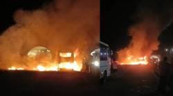 Ratnagiri Accident : रत्नागिरीच्या कशेडी घाटाजवळ अपघात, मुंबईवरुन निघालेली लक्झरी बस जळून खाक