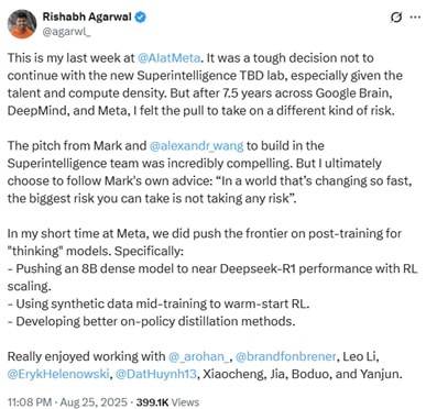 Rishabh Agarwal resignation post