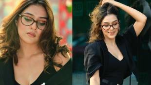 Rj Mahvash all black look photoshoot
