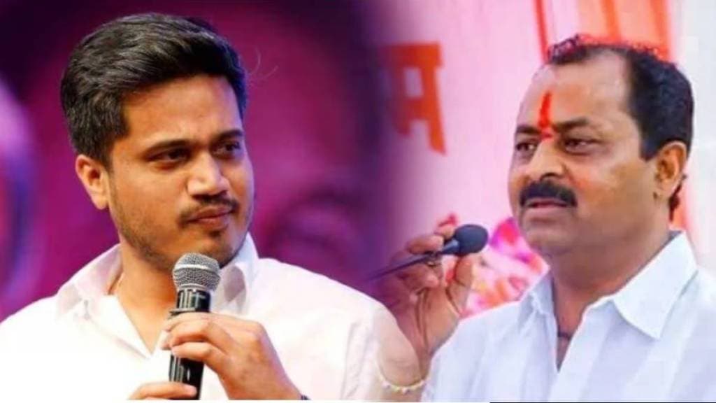 A scuffle between Rohit Pawar and Rajendra Raut