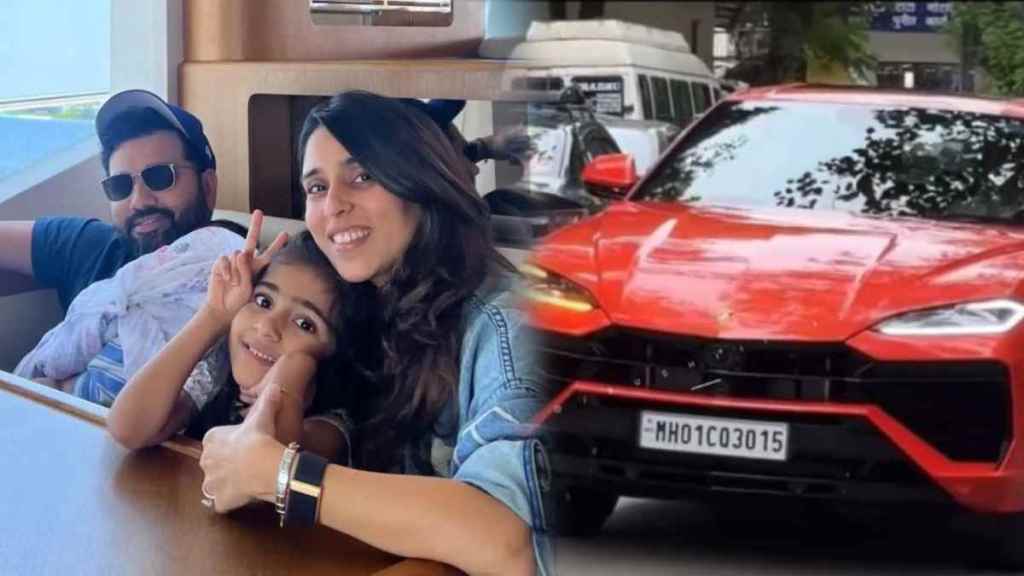 Rohit Sharma Buy New Lamborghini URUS Number Plater 3015 Connection with Son Ahaan and Daughter Samaira
